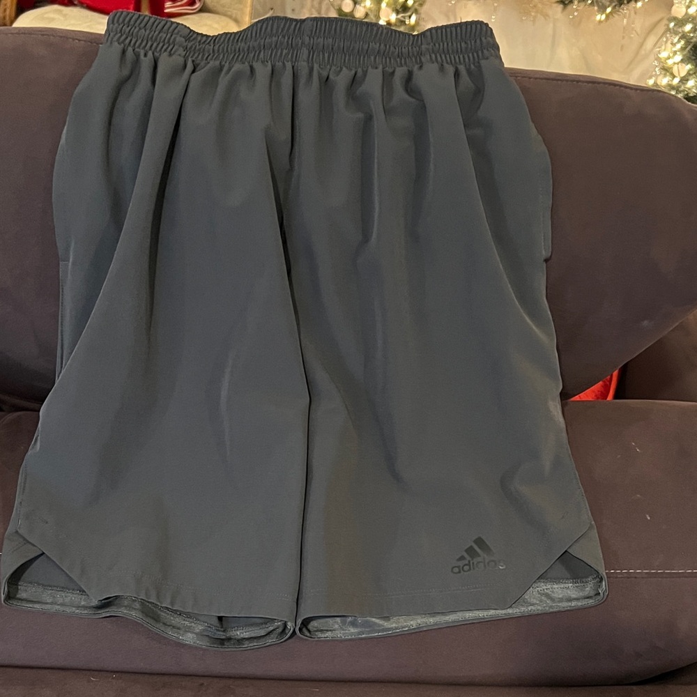 Adidas Men's Dark Gray Athletic Shorts